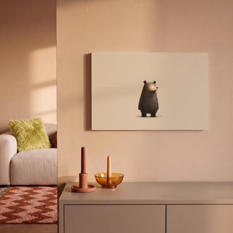 Beer - Donkerbruin - Minimalistisch canvas 2cm klein -sfeer1