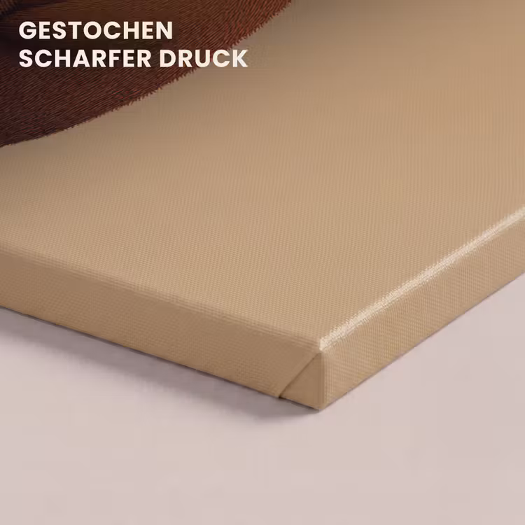 Beer - Minimalistisch - Bruin canvas 2cm klein -closeup_print_DE