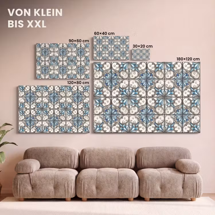 Barok - Tegel - Kleurrijk canvas 2cm klein 34 -Xsfeer8_DE