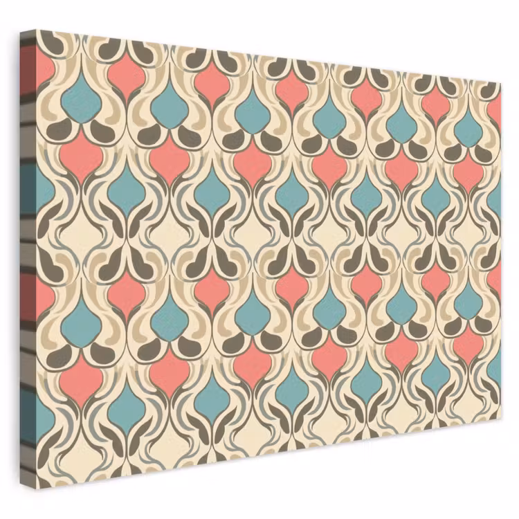 Barok - Retro - Kleurrijk canvas 2cm klein 34 -3d