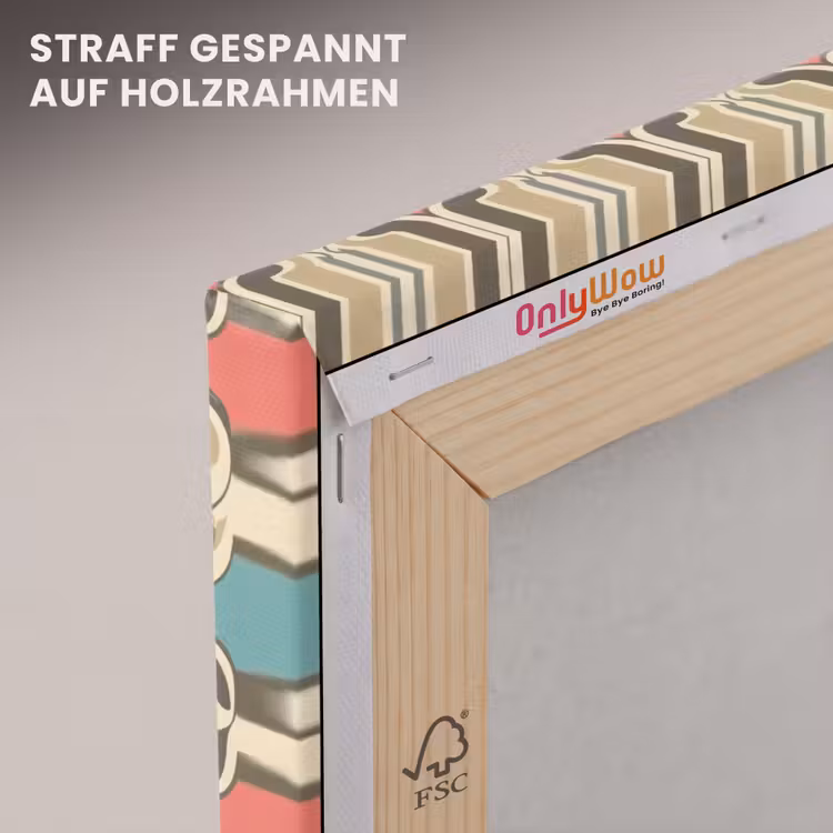 Barok - Retro - Kleurrijk canvas 2cm klein 34 -uniquesellingpoint_afwerking-onlywow_DE