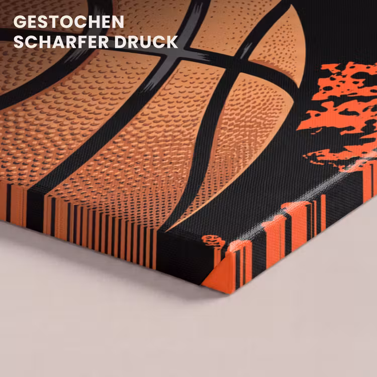 Basketbal - Verf - Sport - Oranje canvas 2cm klein -uniquesellingpoint_afwerking-onlywow_DE