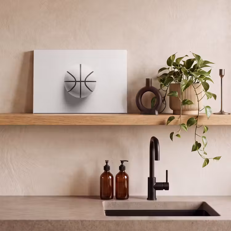 Basketbal - Wit - Schaduw - Lijnen canvas 2cm klein -closeup_print_DE