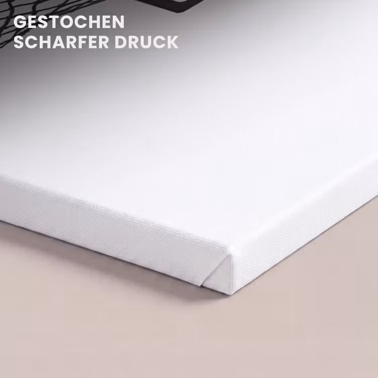 Basketbalbord - Minimalistisch - Zwart canvas 2cm klein -closeup_print_DE