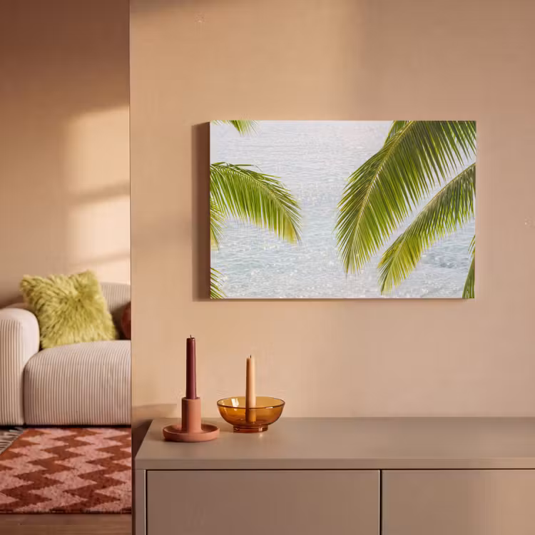 Boom - Bladeren - Water - Tropisch - Groen canvas 2cm klein -sfeer1