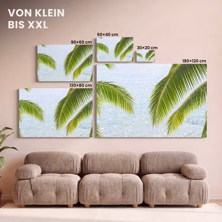 Boom - Bladeren - Water - Tropisch - Groen canvas 2cm klein -Xsfeer8_DE