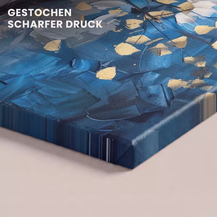 Boom - Blauw - Goud - Abstract canvas 2cm klein -closeup_print_DE
