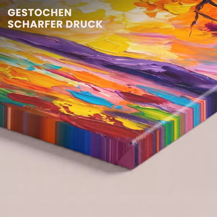 Boom - Landschap - Natuur - Abstract - Kleurrijk canvas 2cm klein -uniquesellingpoint_afwerking-onlywow_DE