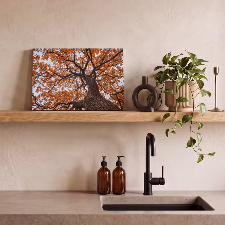 Boom - Bladerdak - Herfst - Oranje - Sfeervol canvas 2cm klein -sfeer6