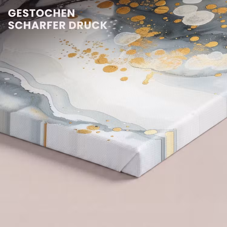 Boom - Modern - Abstract - Goud - Zwart - Wit canvas 2cm klein -uniquesellingpoint_afwerking-onlywow_DE