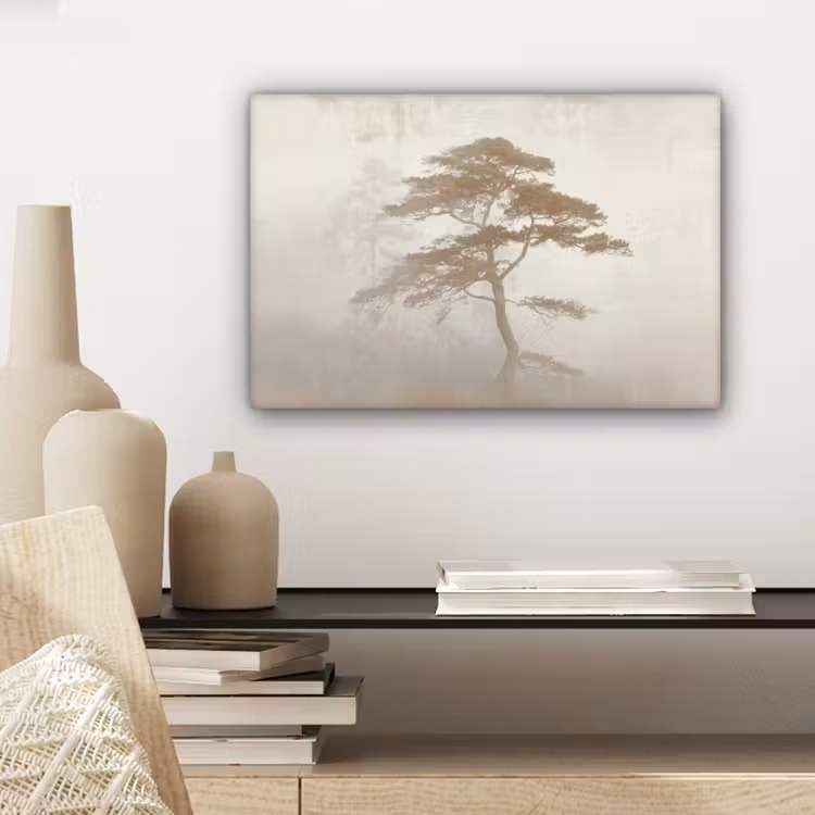 Boom - Oosterse stijl - Landschap canvas 2cm klein -sfeer6