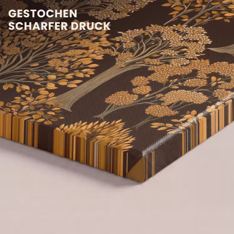 Bomen - Patroon - Bruin canvas 2cm klein 34 -closeup_print_DE