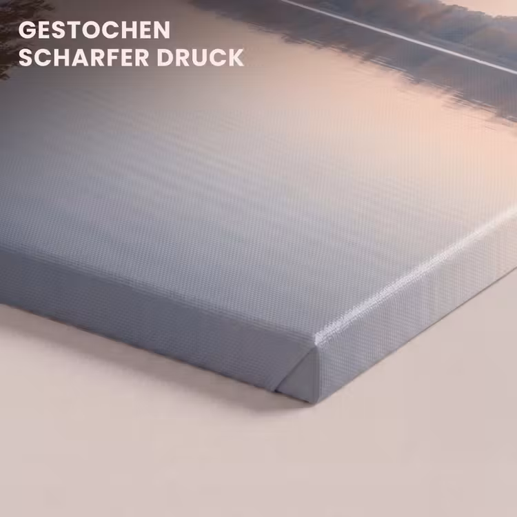 Bomen - Reflectie - Water - Zonsopgang - Serene canvas 2cm klein -closeup_print_DE