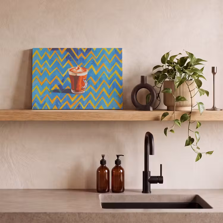 Mok - Koffie - Zigzag - Slagroom canvas 2cm klein -closeup_print_DE