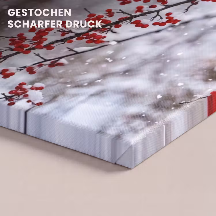 Bessen - Takken - Sneeuw - Winter - Kleurrijk canvas 2cm klein -closeup_print_DE