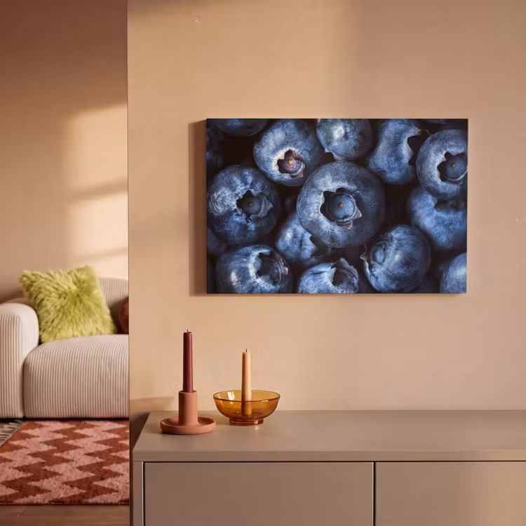 Bessen - Blauw - Fruit canvas 2cm klein -sfeer1