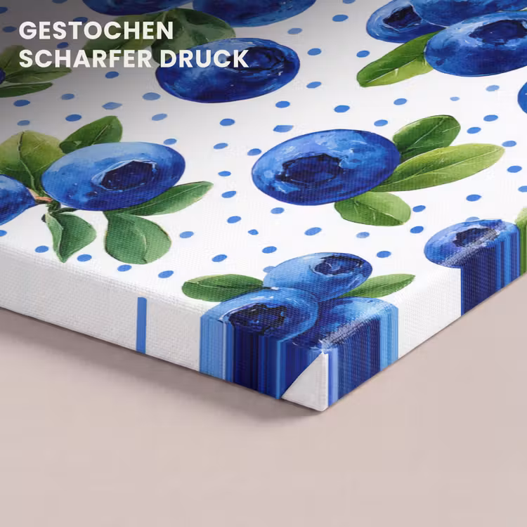 Bessen - Patroon - Blauw canvas 2cm klein 34 -closeup_print_DE