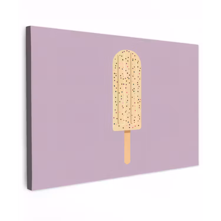 Beige - Ijsje - Spikkels canvas 2cm klein -z3d