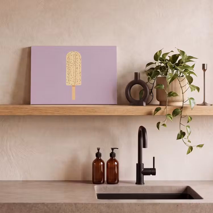 Beige - Ijsje - Spikkels canvas 2cm klein -sfeer3