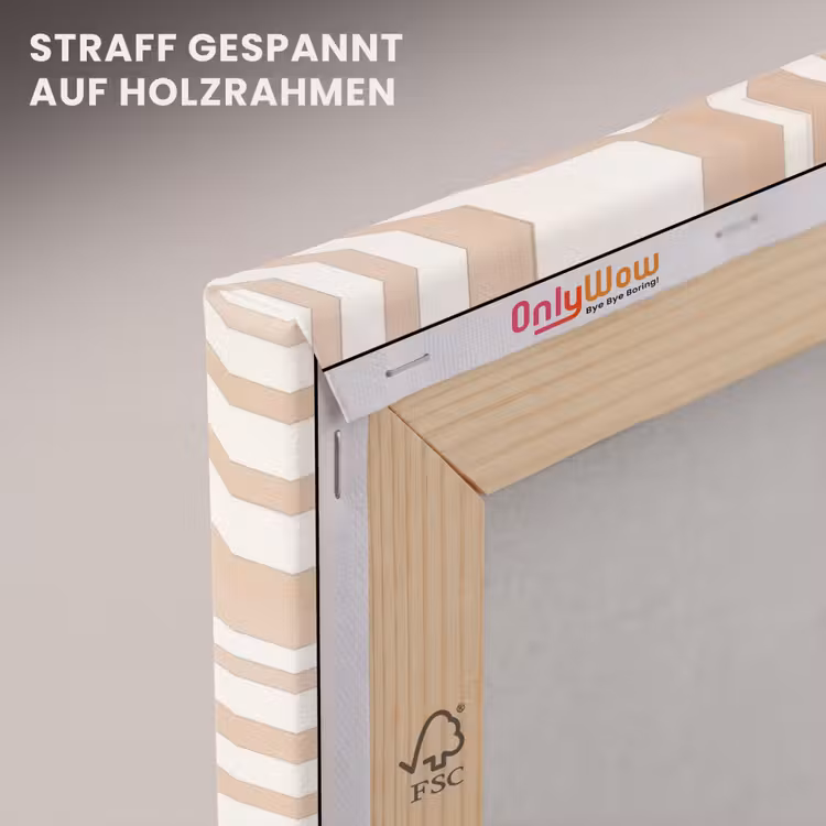 Beige - Aardspatroon canvas 2cm klein -uniquesellingpoint_afwerking-onlywow_DE