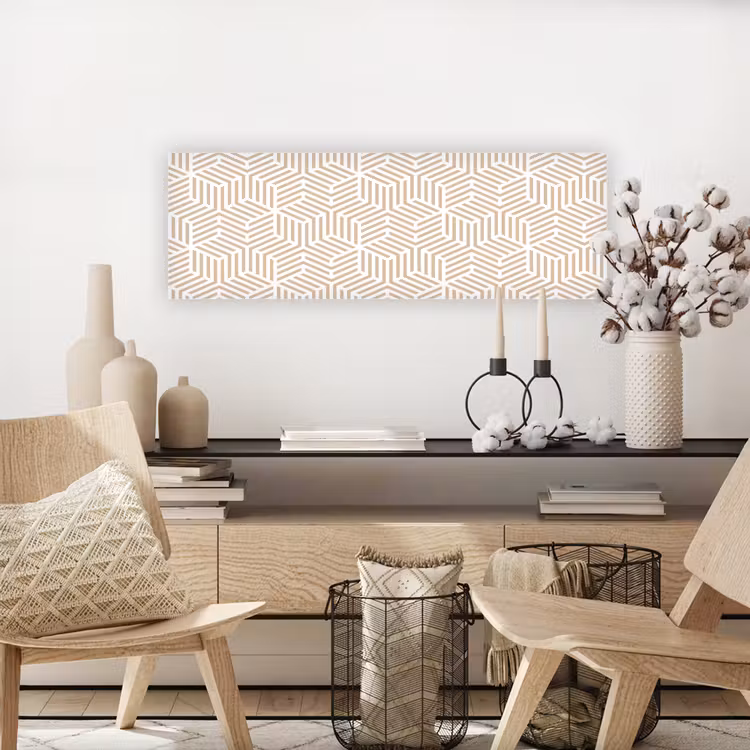 Beige - Geometrie - Patronen - Abstract canvas 2cm klein 828 -sfeer6