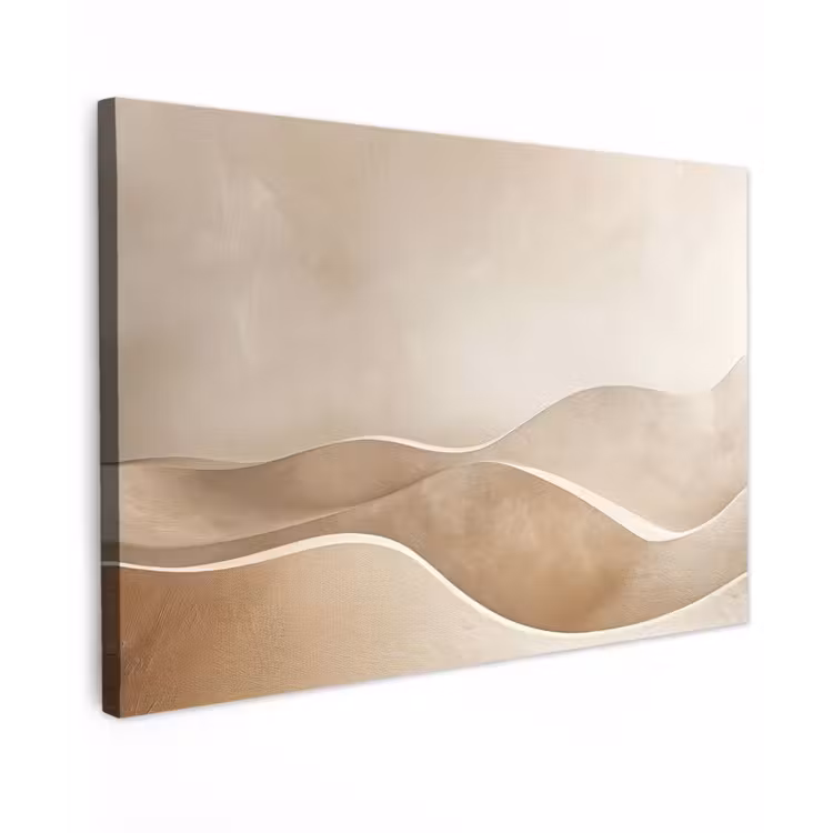 Beige - Heuvels - Patroon canvas 2cm klein -z3d