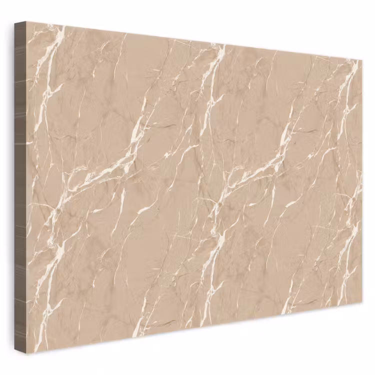 Beige - Marmer - Organisch - Wit canvas 2cm klein 34 -3d