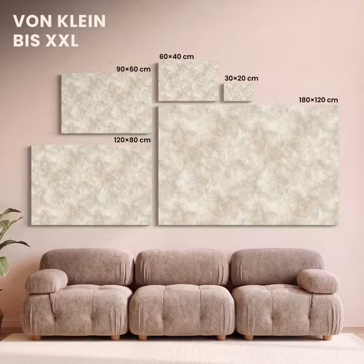 Beige - Reliëfstructuur - Natuursteen canvas 2cm klein 34 -Xsfeer8_DE