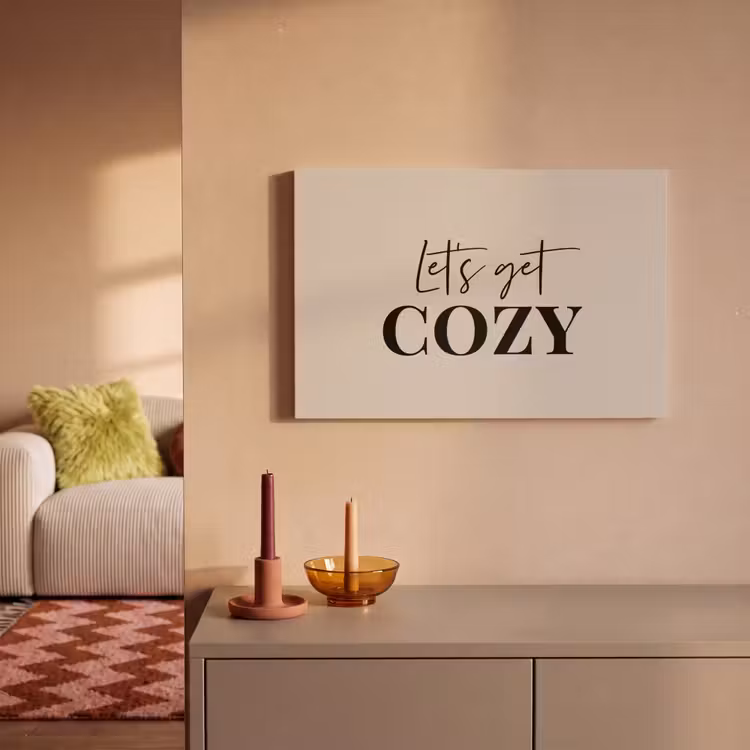 Beige - Winter - Quote - Cozy canvas 2cm klein -sfeer1