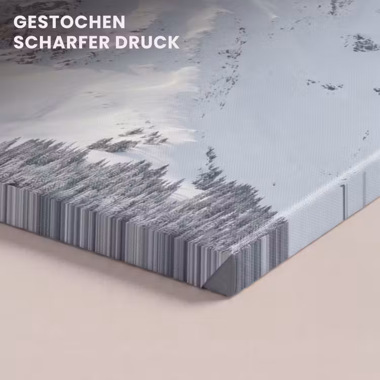 Berg - Sneeuw - Winter - Natuur - Wit canvas 2cm klein -uniquesellingpoint_afwerking-onlywow_DE