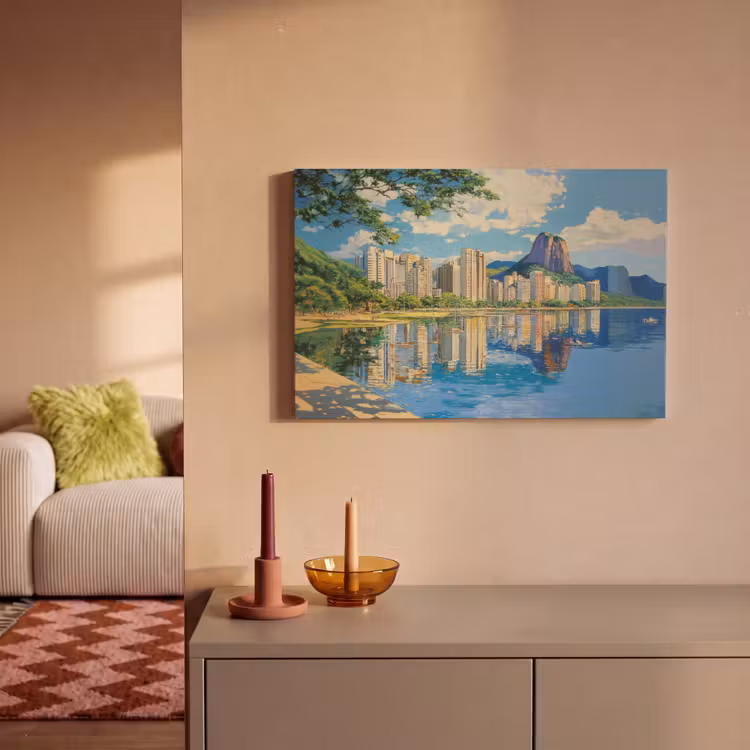 Berg - Skyline - Strand - Water canvas 2cm klein -sfeer1
