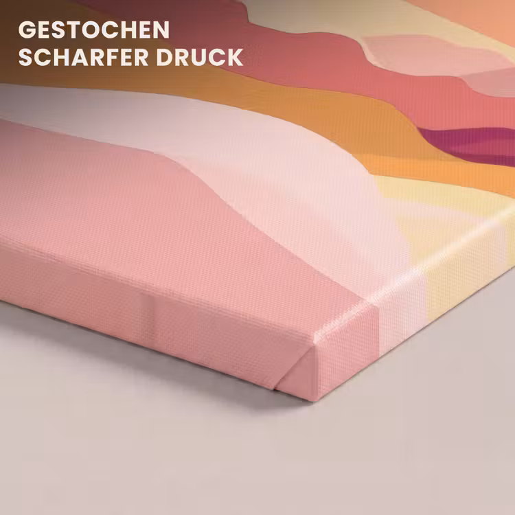 Bergen - Abstract - Zonnestralen - Roze canvas 2cm klein -uniquesellingpoint_afwerking-onlywow_DE