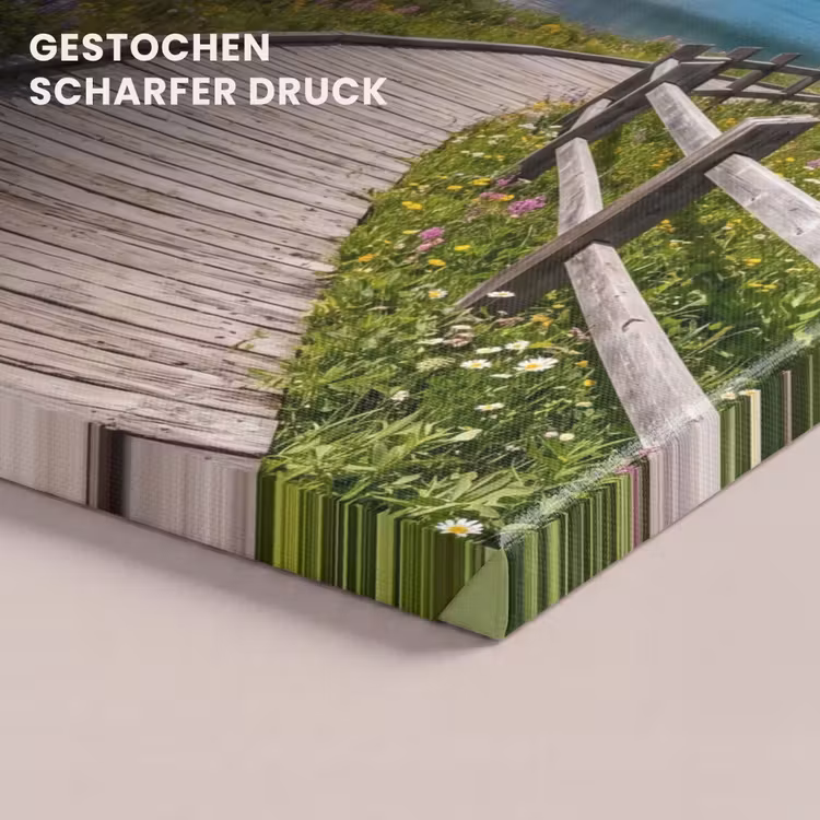 Bergen - Meer - Landschap - Blauw canvas 2cm klein -uniquesellingpoint_afwerking-onlywow_DE