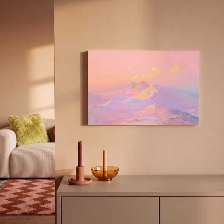 Bergtoppen - Wolken - Dromerig canvas 2cm klein -sfeer1