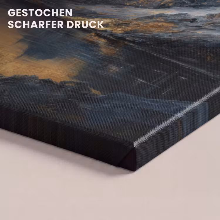 Berglandschap met Gouden Zonsondergang canvas 2cm klein -closeup_print_DE