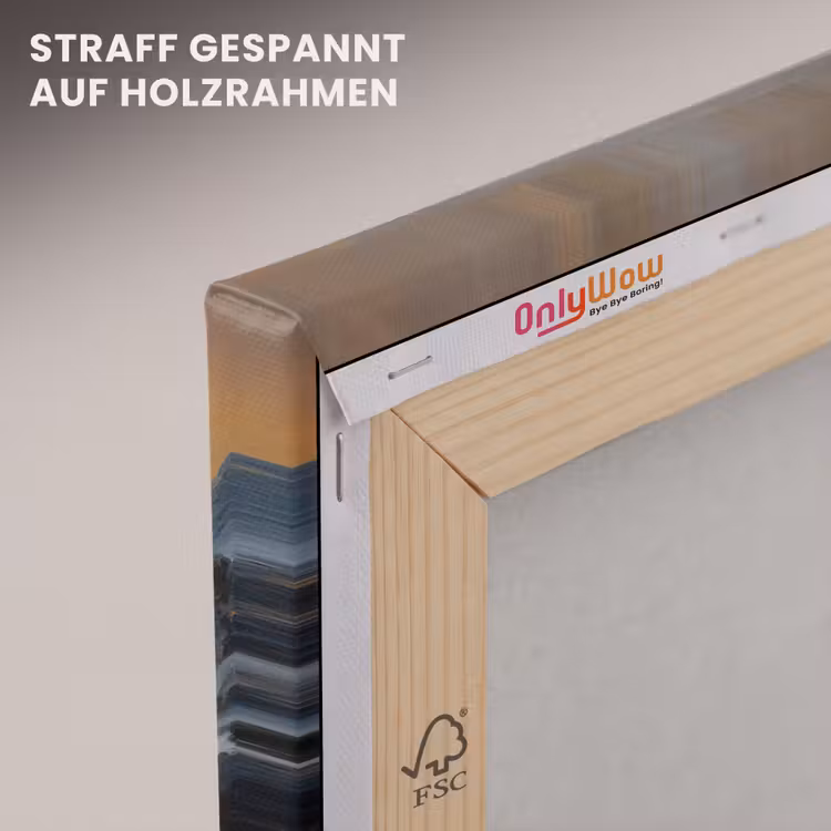 Berglandschap met Gouden Zonsondergang canvas 2cm klein -uniquesellingpoint_afwerking-onlywow_DE