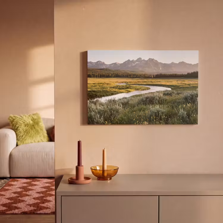 Berglandschap - Rivier - Bos canvas 2cm klein -sfeer1