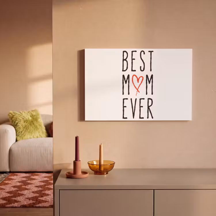 Best mom ever - Spreuken - Mama - Quotes canvas 2cm klein -sfeer1