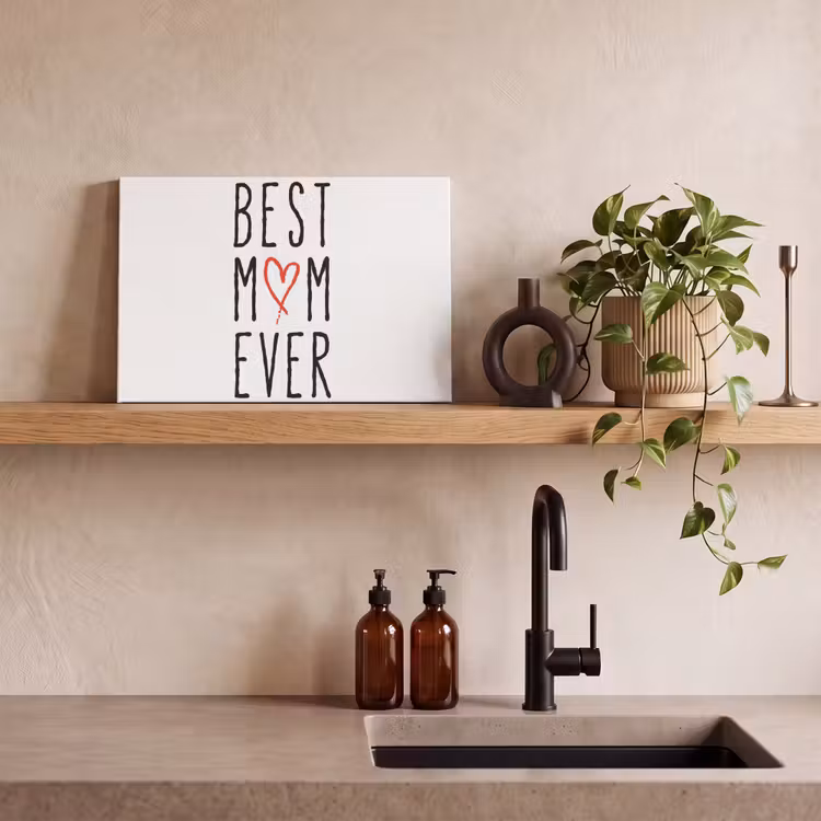 Best mom ever - Spreuken - Mama - Quotes canvas 2cm klein -Xsfeer7_DE