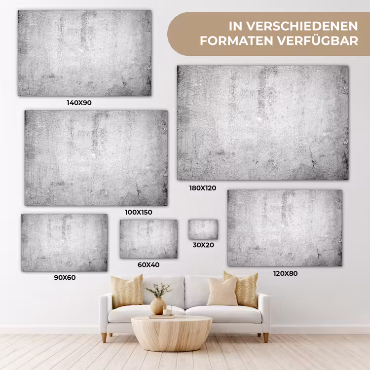 Beton - Grijs - Patroon - Vintage - Industrieel canvas 2cm klein -Xsfeer8_DE