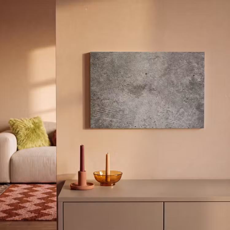 Beton - Leisteen - Grijs -Betonstructuur canvas 2cm klein -sfeer1