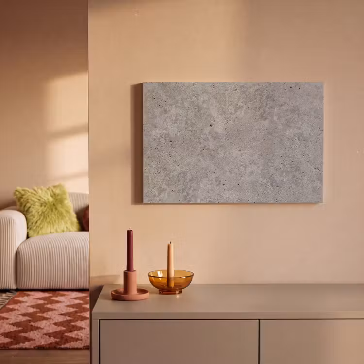 Beton - Leisteen - Grijs - Betonstructuur canvas 2cm klein -sfeer1