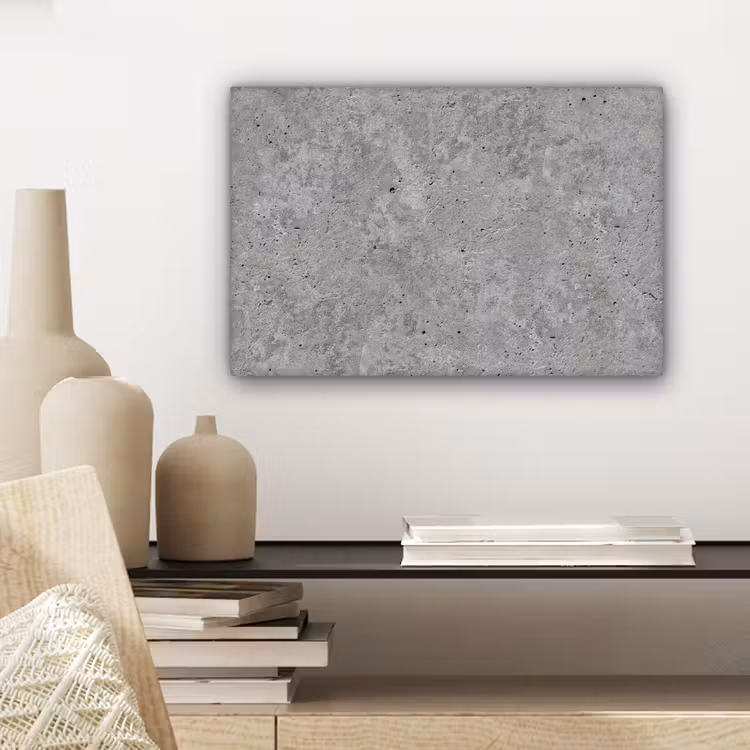 Beton - Leisteen - Grijs - Betonstructuur canvas 2cm klein -sfeer6