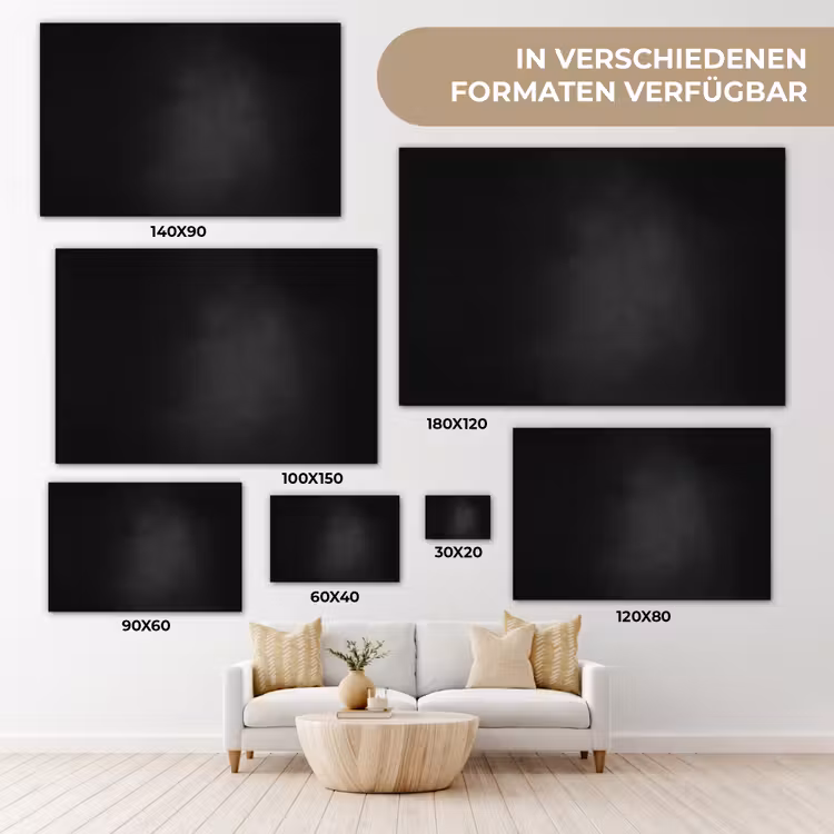 Beton - Zwart - Grijs - Structuur - Industrieel canvas 2cm klein -Xsfeer8_DE
