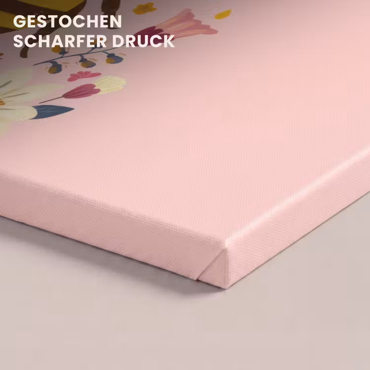 Bij - Geel - Bloemen - Kleurrijk canvas 2cm klein -uniquesellingpoint_afwerking-onlywow_DE