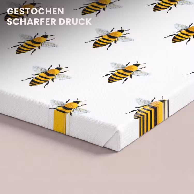 Bijen - Tijdloos - Wit canvas 2cm klein 34 -closeup_print_DE