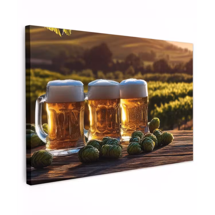 Bier - Hop - Landschap canvas 2cm klein -z3d