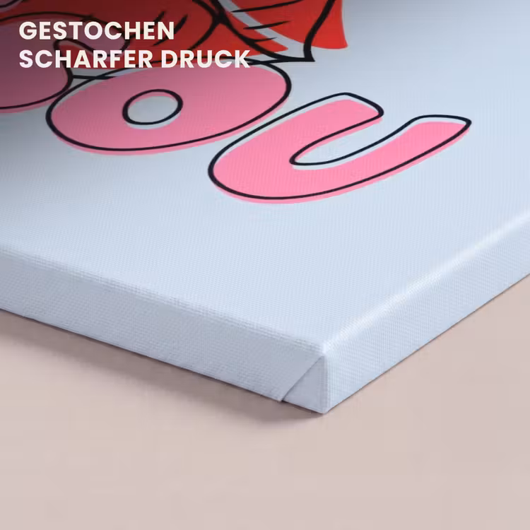 Bisou - Blauw - Roze - Lippen canvas 2cm klein -uniquesellingpoint_afwerking-onlywow_DE