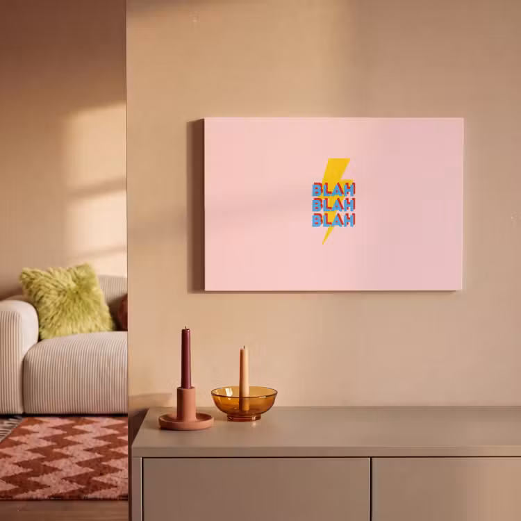 Blah - Bliksem - Roze canvas 2cm klein -sfeer1