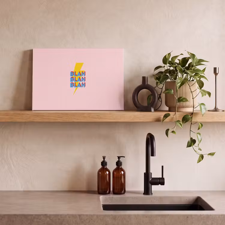 Blah - Bliksem - Roze canvas 2cm klein -sfeer3